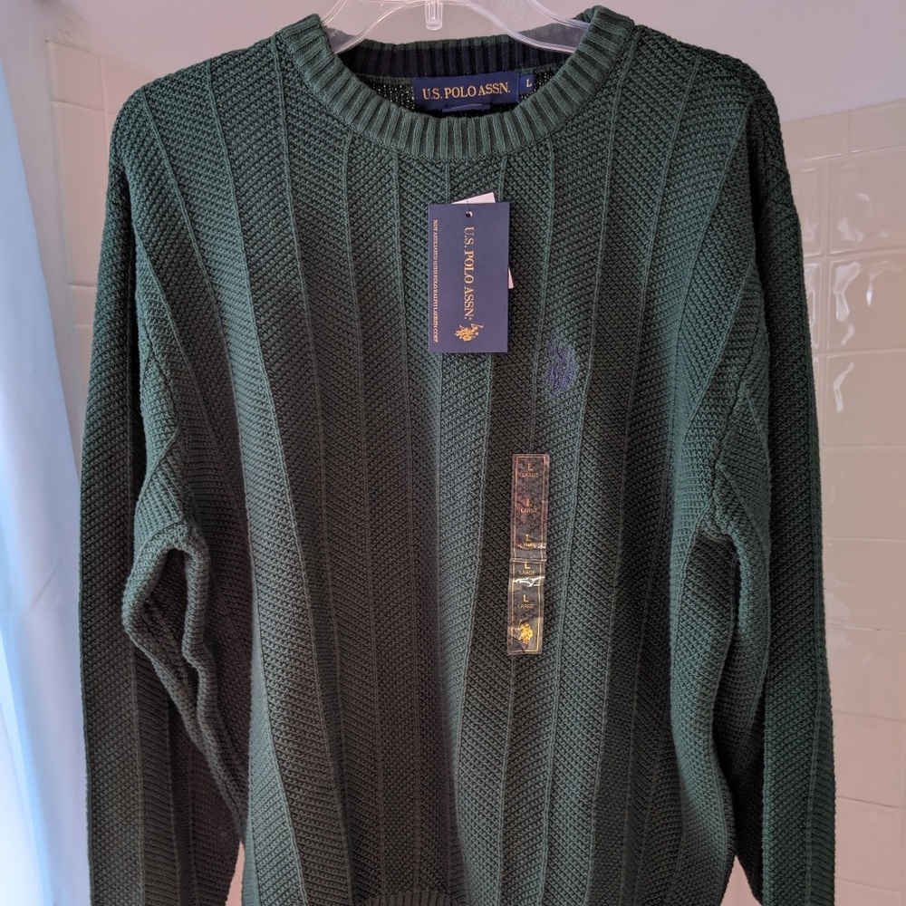 U.S Polo Frost green crewneck sweater
